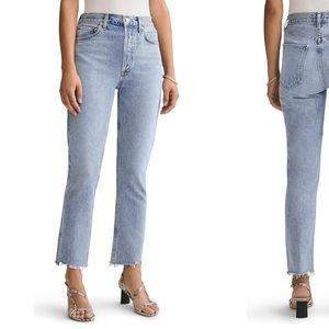 AGOLDE Riley High Rise Straight Crop - Zephyr